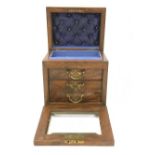 VICTORIAN ROSEWOOD JEWELLERY CASKET.