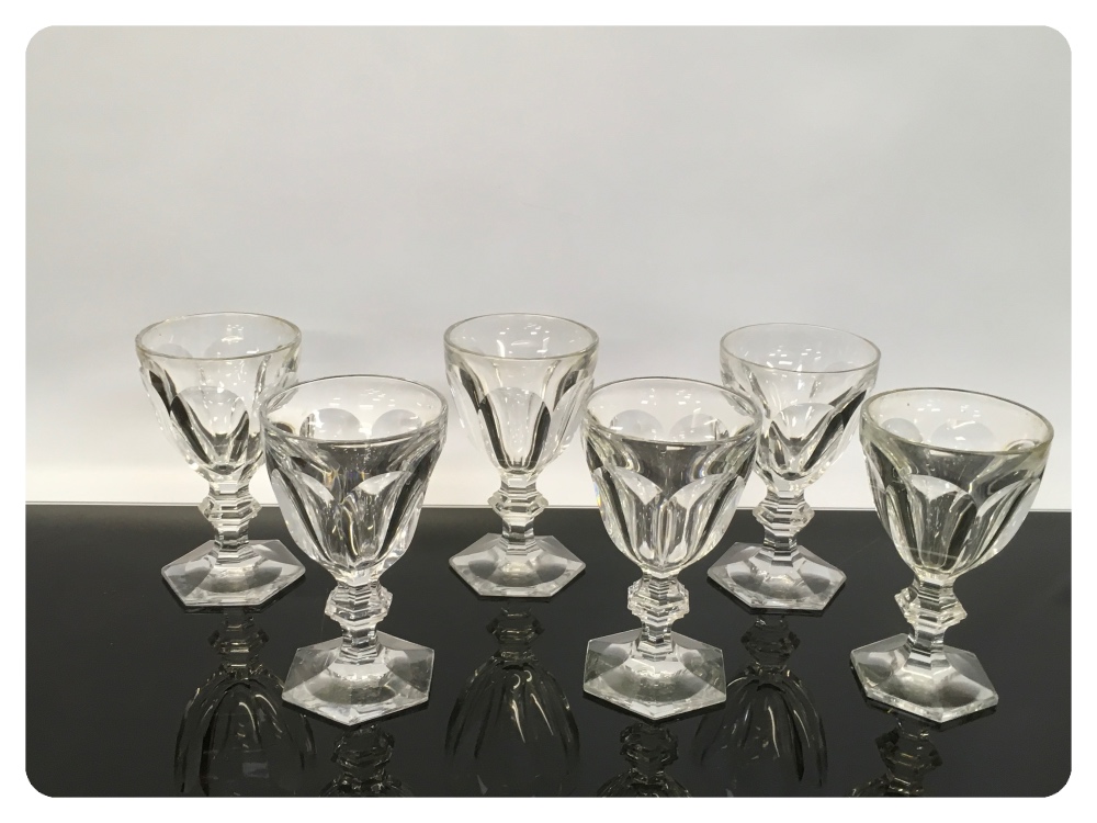 A SET OF SIX BACCARAT GOBLETS