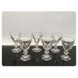 A SET OF SIX BACCARAT GOBLETS