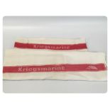 2 KRIEGSMARINE WW11 TEA TOWELS .