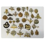 25 ASSORTED BRITISH MILITARY CAP BADGES