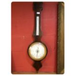 AN EARLY C19TH FRENCH WHEEL BAROMETER, ROSIER PARIS,