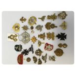 25 ASSORTED BRITISH MILITARY CAP BADGES