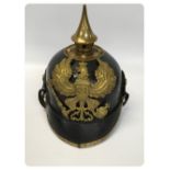 GERMAN WW1 PICKELHAUBE MILITARY SPIKED PRUSSIAN OFFICERS HELMET