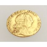 A George III gold half guinea, dated 1762, 15mm diameter