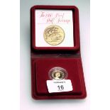 A cased Royal Mint 1980 proof half sovereign