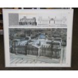 Two indistinctly pencil signed artist's proofs, Aix En Provence and Abergavenny, an architectural