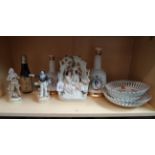 A mixed lot, to include two commemorative Bells Whisky decanters and contents, Staffordshire