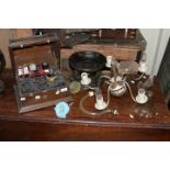 An Edward Bell radio oak cased valve radio unit, and other items