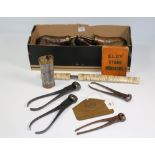 A boxed vintage Eley stand indicator, together with other shooting and other items