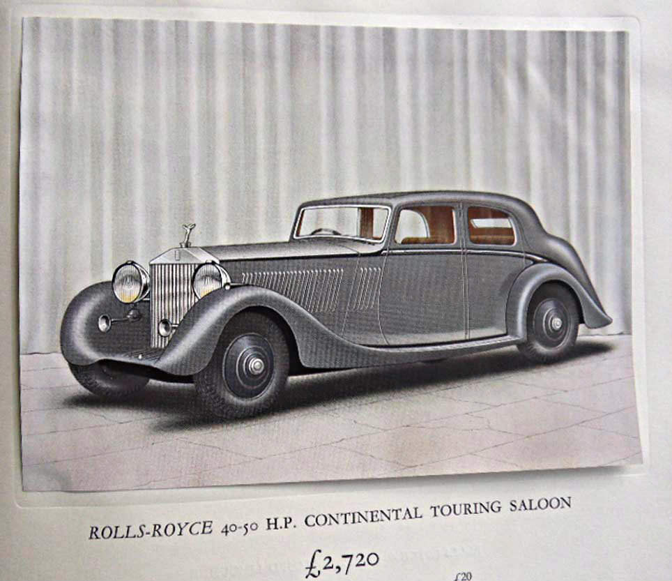 Rolls-Royce 40-50 HP Phantom III brochure, cream covers with raised lettering and 'By Appointment' - Image 2 of 2