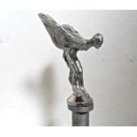 Rolls-Royce Spirit of Ecstasy Mascot, the fully tilting type, on a spring loaded tube, new/unused,