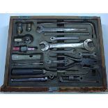 Veneered drawer with a toolkit, possibly for a Silver Wraith or Bentley Mk VI