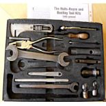 Rolls-Royce and Bentley toolkit for cars 1946-1955, comprising, the metal case, rubber tray, 13