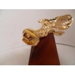 Rolls-Royce Spirit of Ecstasy mascot, gold plated, this is the type used on the Silver Shadow II,