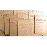 Rolls-Royce bulletins, issued by Rolls-Royce Ltd for their shareholders, parchment type covers,