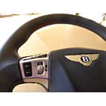 Bentley Continental GT steering wheel, unused and complete, trimmed in black leather