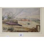 Major John Brownrigg Bellasis (1806-1890) 'The First action at Multan' watercolour being an eye