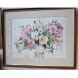 Marjorie Best, British mid 20th century Floral, still life study watercolour, signed lower right