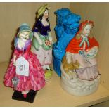 A Royal Doulton 'Priscilla' HN1340 porcelain figure, together with other pottery and porcelain