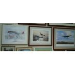 Three limited edition military aviation prints, to include John Young, Charlie Home Safe (signed)