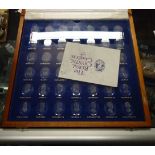 A cased set of Danbury Mint Royal Crystal Cameos