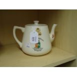 A Staffordshire 1937 Coronation teapot, 'Presented by The Corporation of Coventry, A. H. Barnacle