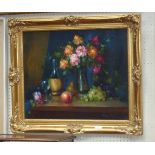 Harn Gith?, 20th century Still life oil on canvas, indistinctly signed 49 x 60cm