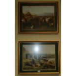 A series of four gilt framed prints, of mostly rural Scottish scenes, crofters,etc (4)