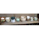 A collection of stoneware and other ceramic planters, jardinieres and other similar items