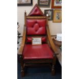 An Old Charm limited edition Queen Elizabeth II oak throne chair, by Wood Brothers, with certificate