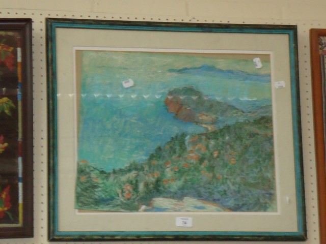 Sijon Blackwood, 20th century British 'From the Maure Massif' pastel, unsigned, but inscribed and