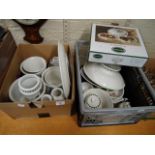 A collection of Portmeirion Botanic Garden jardinieres, footed bowl, tableware, etc