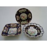 A set of ten Booths Worcester style blue scale Exotic Bird 23cm diameter plates, together with a