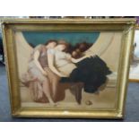 After Frederic Lord Leighton (1830-1896) Summer Moon oil on canvas 74.5 x 95cm gilt gesso framed