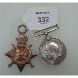 A First War medal to 32435 Pte. T. Williams, York and Lancaster Regiment, and a 1914-15 Star named