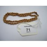 A rope twist necklace, marked '750', 42cm