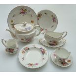 An extensive Royal Crown Derby 'Derby Posies dinner and tea service, comprising eight dinner plates,