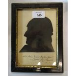 A 19th century paper silhouette profile study of Sir John Dixon Dyke Bart 1732-1810 of Lullington