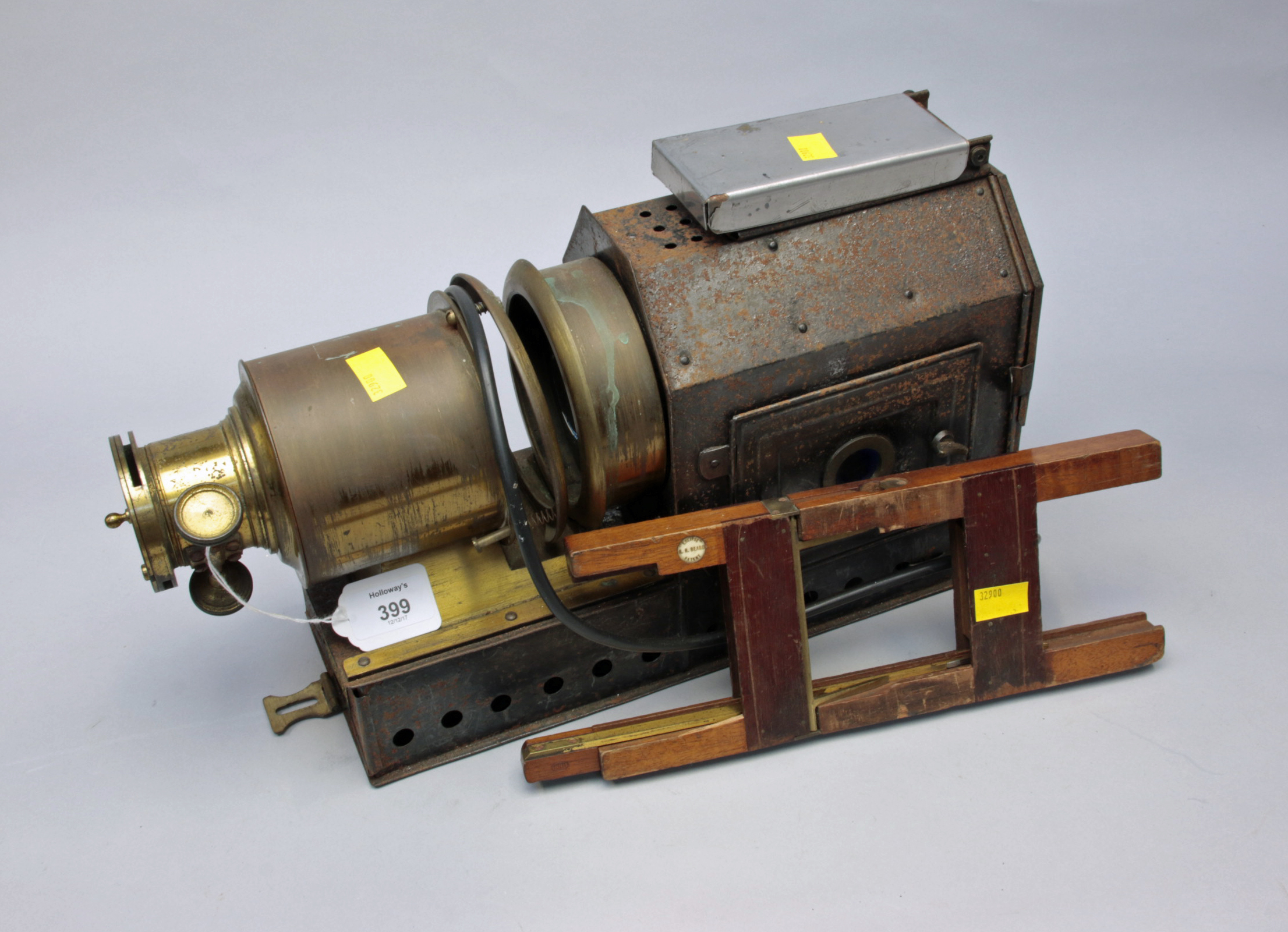 Riley Brothers, Bradford, a late 19th century magic lantern, 'The Praestantia' converted for