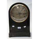 James Patterson, Edinburgh, an early 19th century bracket clock, the domed ebonised case enclosing a