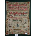 A 19th century woolwork sampler, named Margaret Ballantine, Glasgow, together with another named