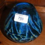 A 12cm high Mdina glass vase