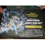 An original Bond film poster for "Moonraker"
