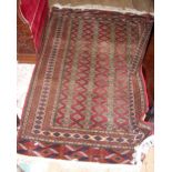 A Middle Eastern style carpet with geometric border
