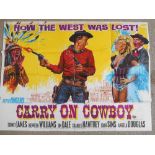 A 1965 original film poster for "Carry on Cowboy" or "How The West Was Lost"