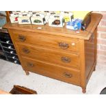 Antique chest of three long drawers