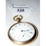 Gent's metal pocket watch by Elgin with separate second hand