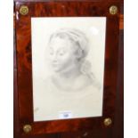 W.J. NICHOLAS, AUSTRALIAN - drawing of a lady - 29cm x 20cm