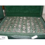 "The 100 Greatest Cars Silver Miniature Collection" ingot set with book